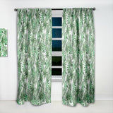 Designart 'Leaves & Brunches of Tropical Plants & Trees' Tropical 1 Curtain Panel