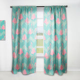 Designart 'Pink Flamingo Birds' Tropical 1 Curtain Panel