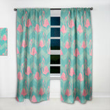 Designart 'Pink Flamingo Birds' Tropical 1 Curtain Panel