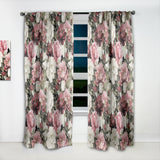 Designart 'Floral Pattern with Peonies' Bohemian & Eclectic 1 Curtain Panel
