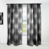 Designart 'Luxury Classic Black Sofa Leather' Modern & Contemporary 1 Curtain Panel