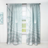 Designart '3D Light Blue Geometric Tunnel' Modern & Contemporary 1 Curtain Panel