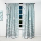 Designart '3D Light Blue Geometric Tunnel' Modern & Contemporary 1 Curtain Panel
