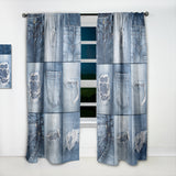 Designart 'Blue Jeans Close-ups' Modern & Contemporary 1 Curtain Panel