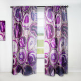 Designart 'Violet Agate geode' Mid-Century Modern 1 Curtain Panel
