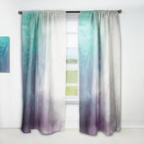 Designart 'Cyan, Blue and Pink water in Ink Composition' Mid-Century Modern 1 Curtain Panel