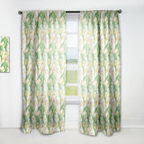 Designart 'White Tropical Flowers in Botanic Setting' Floral 1 Curtain Panel