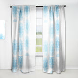 Designart 'Circular Geometric In Blue' Mid-Century Modern 1 Curtain Panel