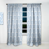 Designart 'Japanese style Half-circle pattern' Mid-Century Modern 1 Curtain Panel