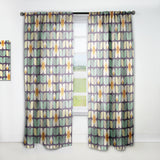 Designart 'Botanical Retro Design III' Mid-Century Modern 1 Curtain Panel