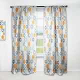 Designart 'Retro Hexagon Pattern IX' Mid-Century Modern 1 Curtain Panel