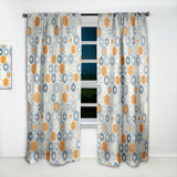 Designart 'Retro Hexagon Pattern IX' Mid-Century Modern 1 Curtain Panel