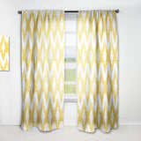Designart 'Gold glittering lines pattern' Mid-Century Modern 1 Curtain Panel