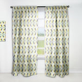 Designart 'Diamond Retro V' Mid-Century Modern 1 Curtain Panel