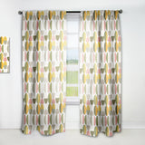 Designart 'Vintage Circular Design I' Mid-Century Modern 1 Curtain Panel
