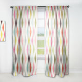 Designart 'Diamond Retro III' Mid-Century Modern 1 Curtain Panel