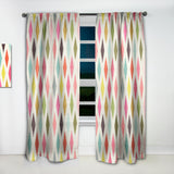Designart 'Diamond Retro III' Mid-Century Modern 1 Curtain Panel