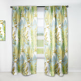 Designart 'Retro Tropical Foliage ' Mid-Century Modern 1 Curtain Panel