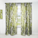 Designart 'Tropical Palm Leaves I' Mid-Century Modern 1 Curtain Panel