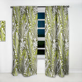 Designart 'Tropical Palm Leaves I' Mid-Century Modern 1 Curtain Panel
