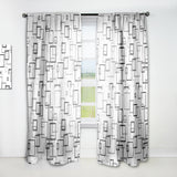 Designart 'Abstract Retro Design II' Mid-Century Modern Curtain Panel