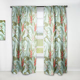 Designart 'Tropical Foliage II' Mid-Century Modern 1 Curtain Panel