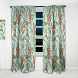 Designart 'Tropical Foliage II' Mid-Century Modern 1 Curtain Panel