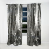 Designart 'White, grey and White Hand Painted Marble Acrylic IV' Modern Curtain Panel