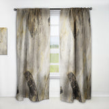 Designart 'Glam Gold Desert Neutral I' Modern 1 Curtain Panel