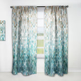 Designart 'Blocked Abstract II' Modern Curtain Panel