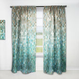 Designart 'Blocked Abstract' Nautical & Coastal 1 Curtain Panel