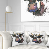 Beautiful Cat Watercolor Graphic - Animal Throw Pillow