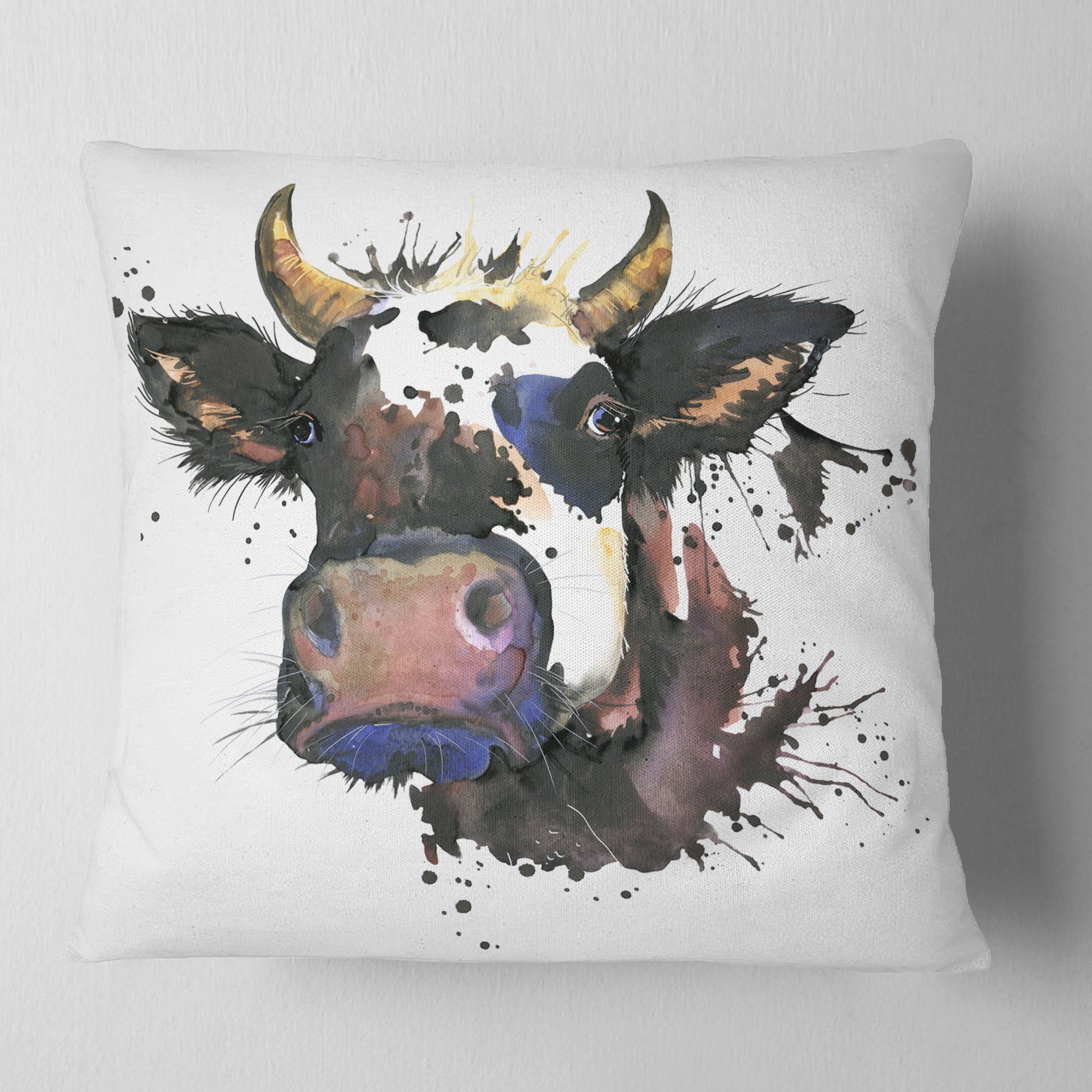 Beautiful Cat Watercolor Graphic - Animal Throw Pillow