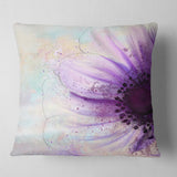 Flower with Large Purple Petals - Flowers Throw Pillowwork