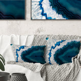 Blue Brazilian Geode - Abstract Throw Pillow