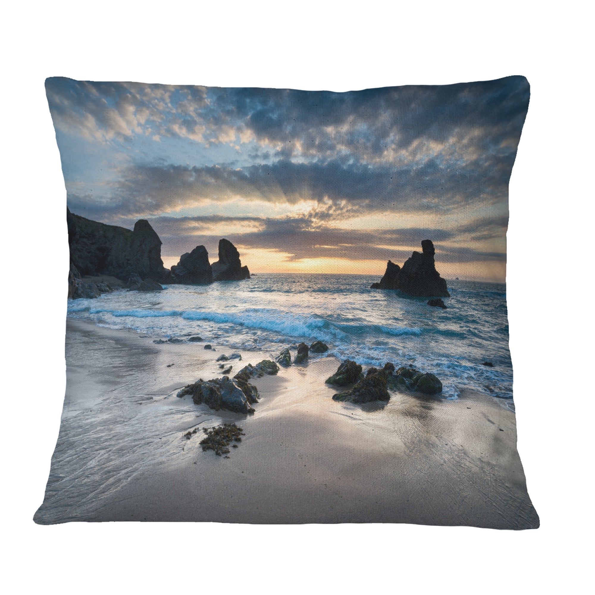 Beautiful Porthcothan Bay - Seashore Throw Pillow