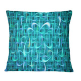 Turquoise Watercolor Fractal Pattern - Abstract Throw Pillow