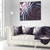 Purple Flower Shaped Fractal Art - Abstract Throw Pillow