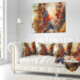 Artistic Brown - Abstract Throw Pillow