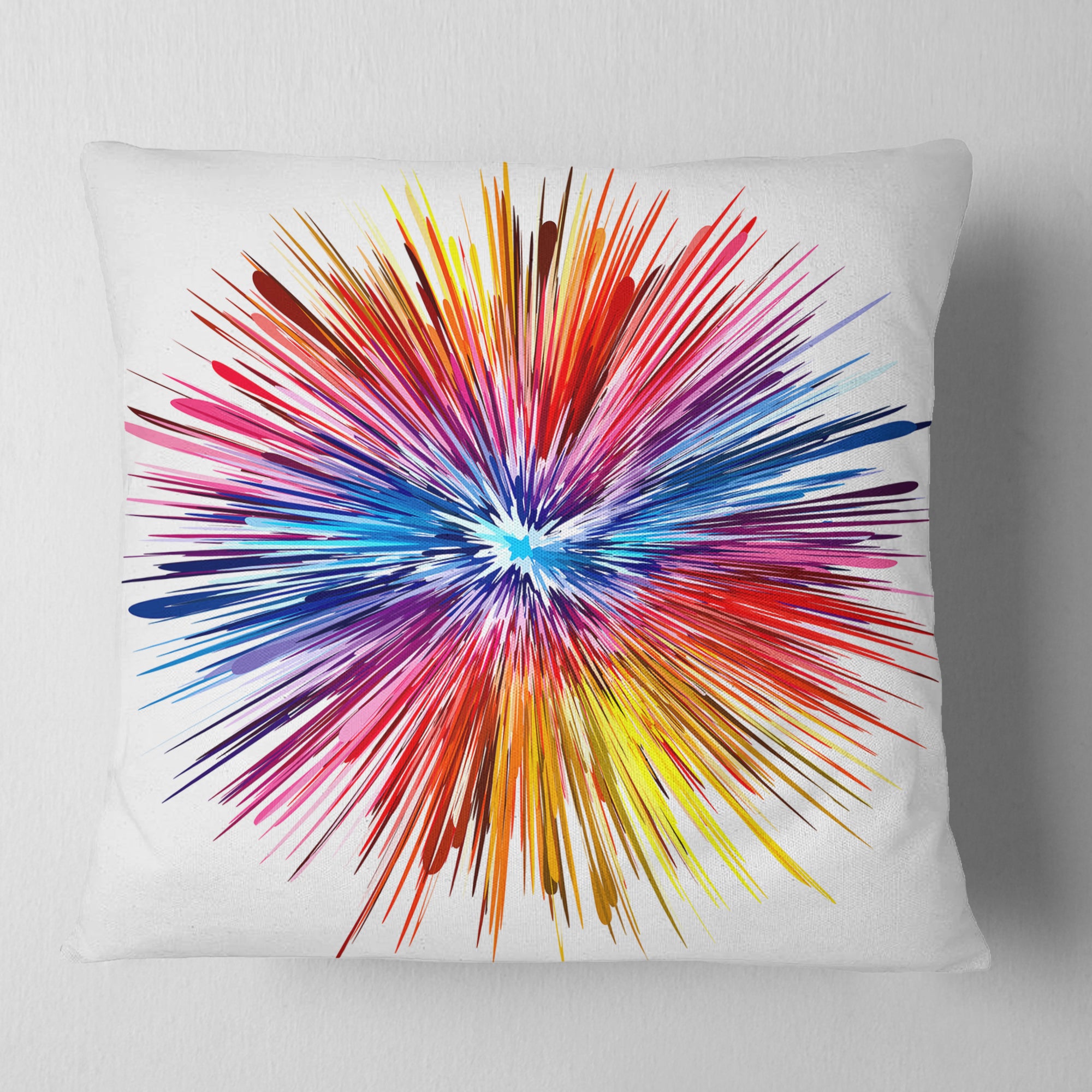 Color Explosion - Abstract Throw Pillow