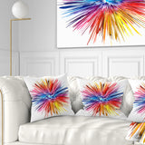 Color Explosion - Abstract Throw Pillow