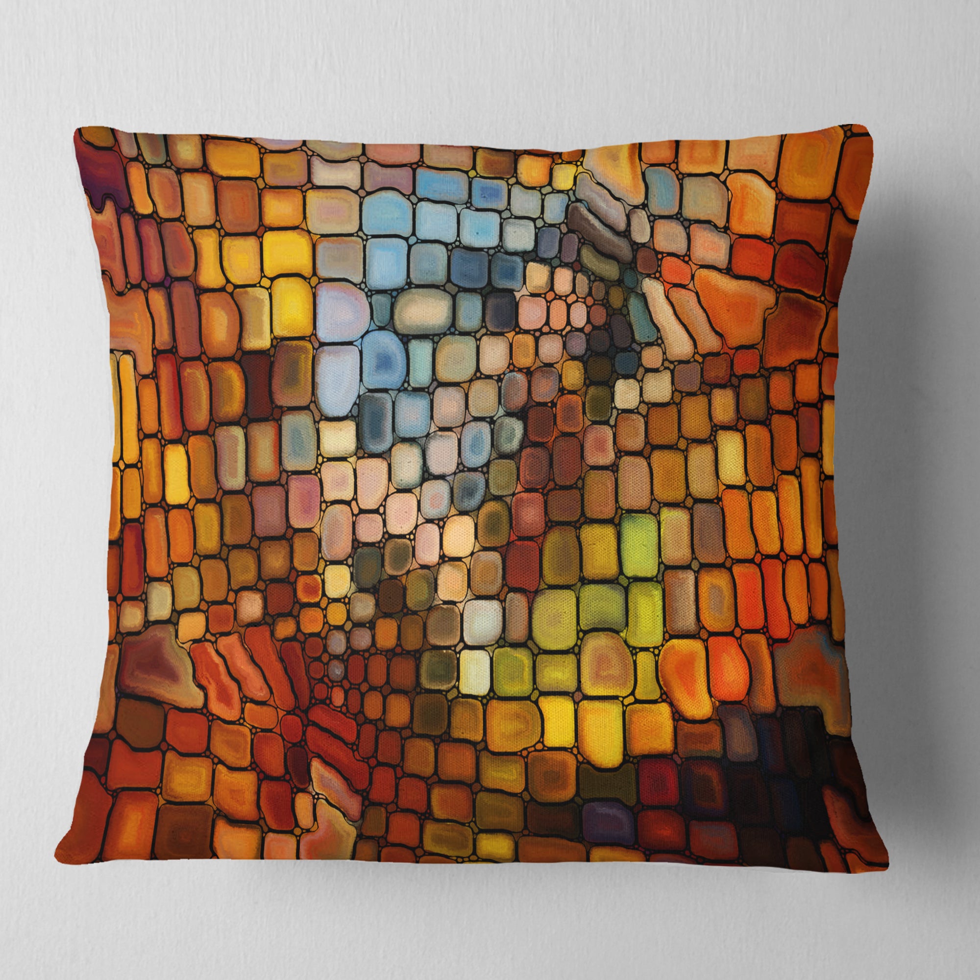 Dreaming of Stained Glass - Abstract Throw Pillow
