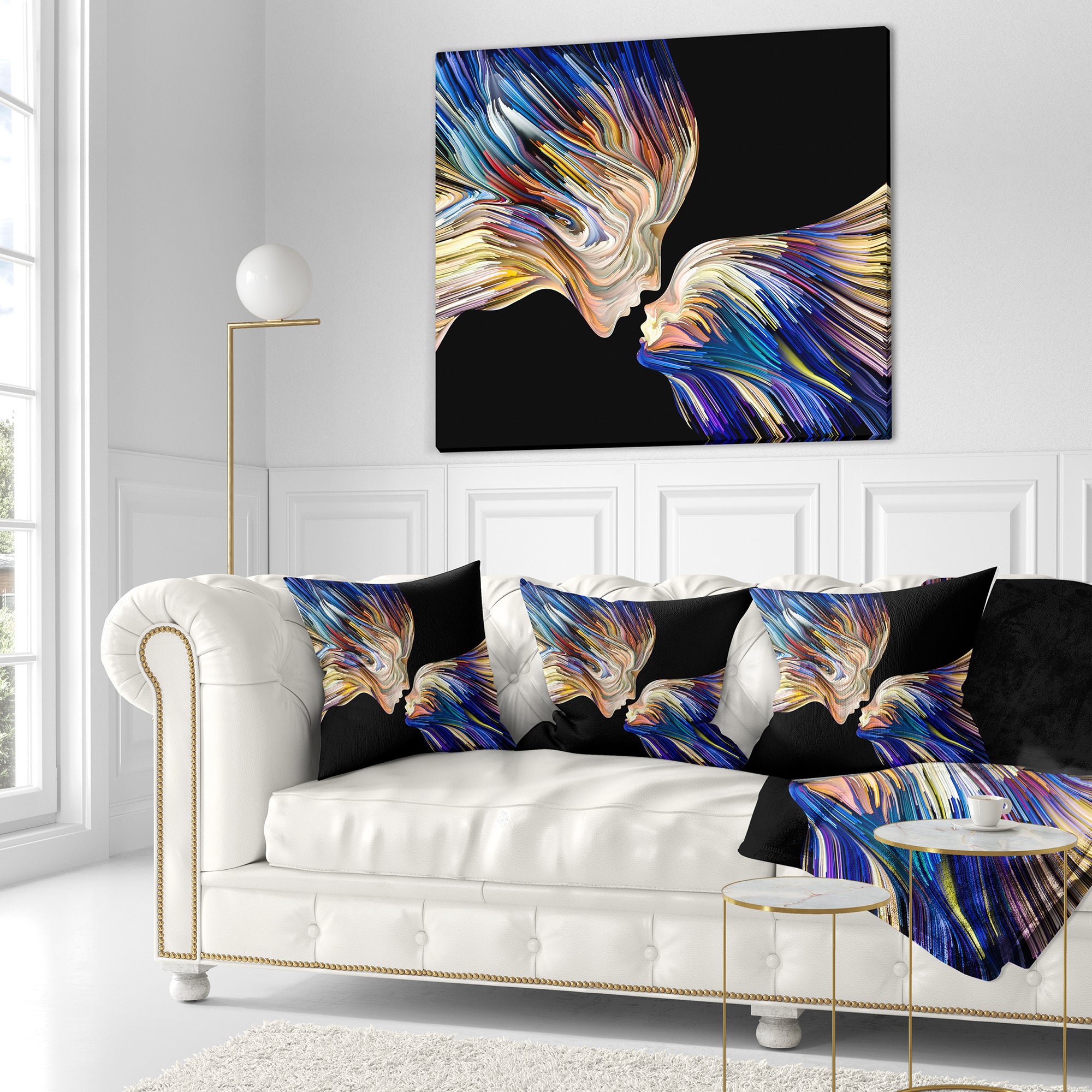 Metaphorical Mind Painting - Sensual Throw Pillow
