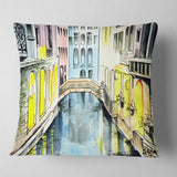 Canal in Venice - Cityscape Throw Pillow