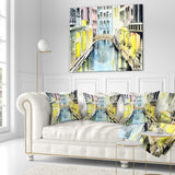 Canal in Venice - Cityscape Throw Pillow