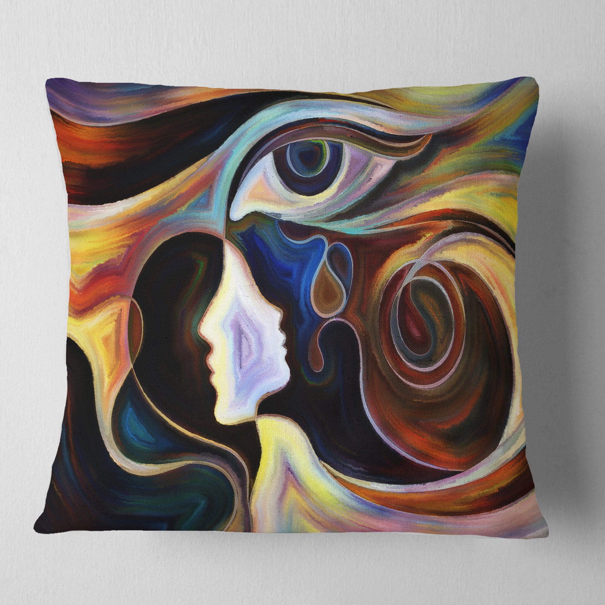 Colorful Intuition - Abstract Throw Pillow