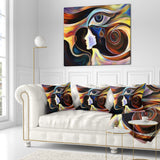 Colorful Intuition - Abstract Throw Pillow