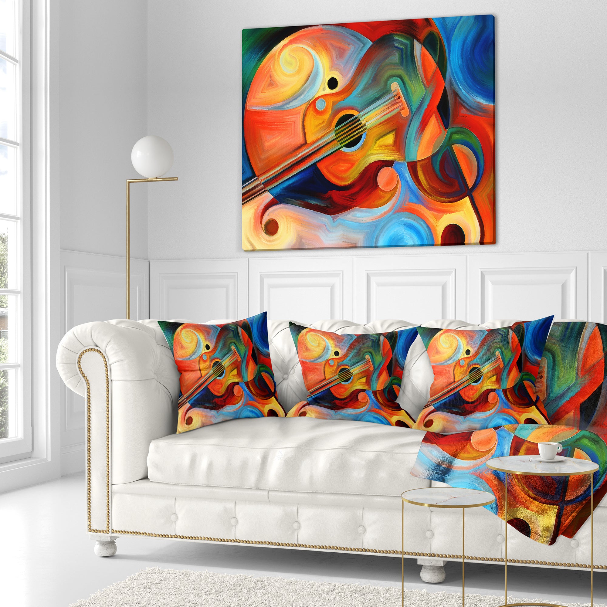 Music and Rhythm - Abstract Throw Pillow