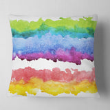 Colorful Stripes in Vector Pattern - Abstract Throw Pillow