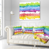 Colorful Stripes in Vector Pattern - Abstract Throw Pillow